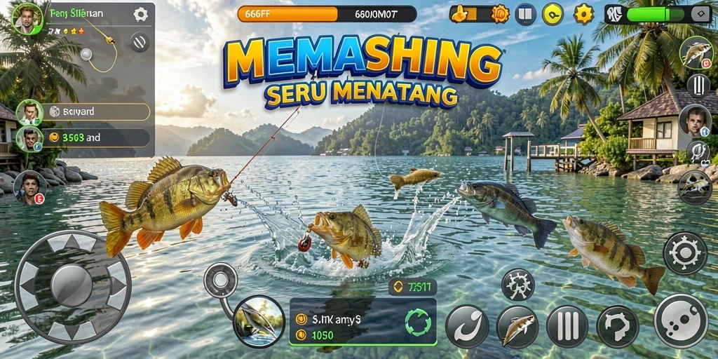 Tangkapan besar dalam gameplay Fishing di 666FF.