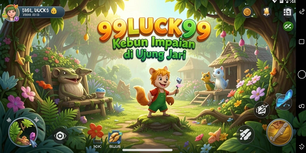 Gameplay seru 99LUCK99 saat bertani dan mengelola kebun.