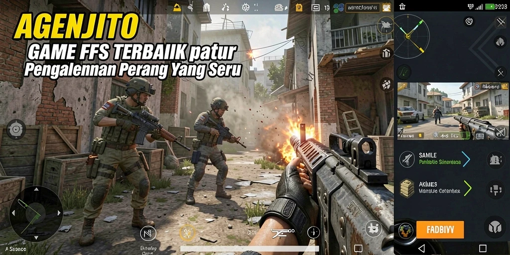 Tampilan mendebarkan dari gameplay FPS AGENJITU.