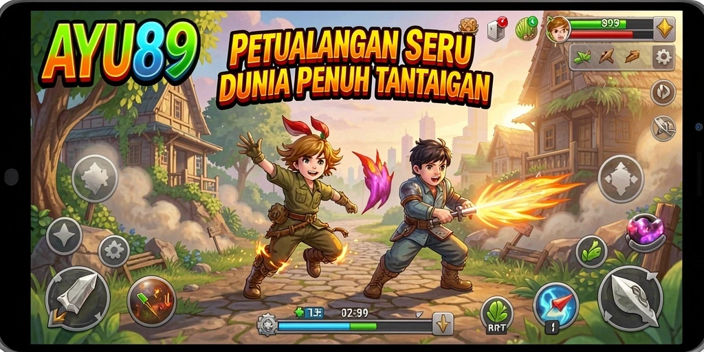 Screenshot game AYU89 menunjukkan aksi petualangan yang mendebarkan.