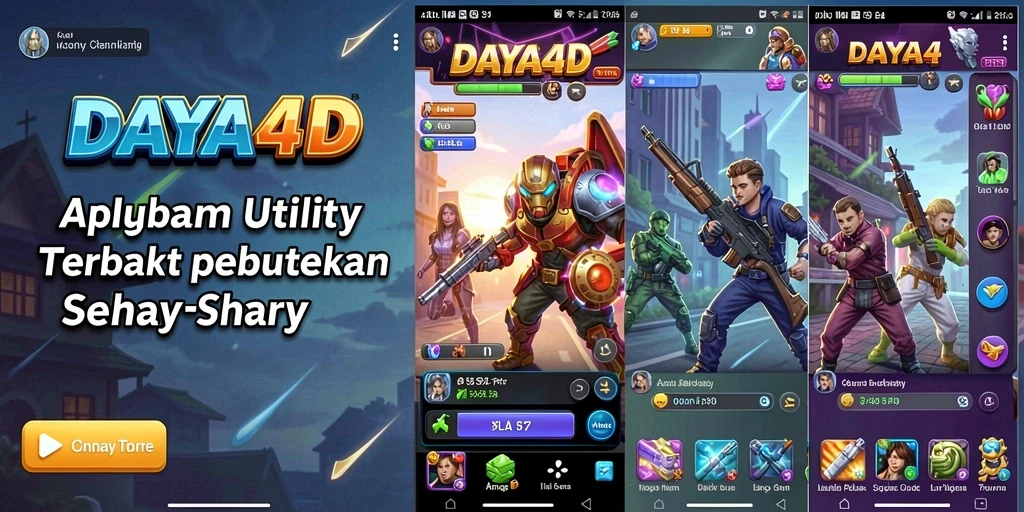 Tampilan antarmuka utama aplikasi Utility DAYA4D yang modern dan intuitif.