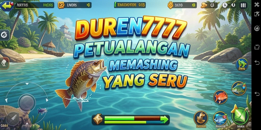 Screenshot gameplay DUREN777 menampilkan petualangan memancing yang seru.