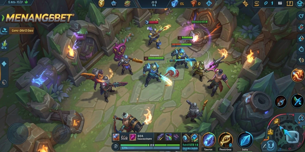 Screenshot gameplay MOBA MENANGBET yang menampilkan aksi seru.