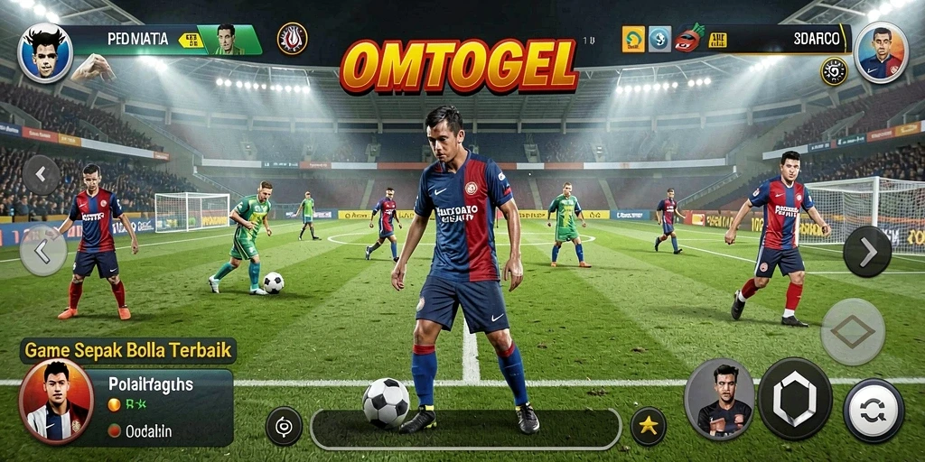 Tangkapan layar menarik dari gameplay OMTOGEL yang penuh aksi sepak bola.