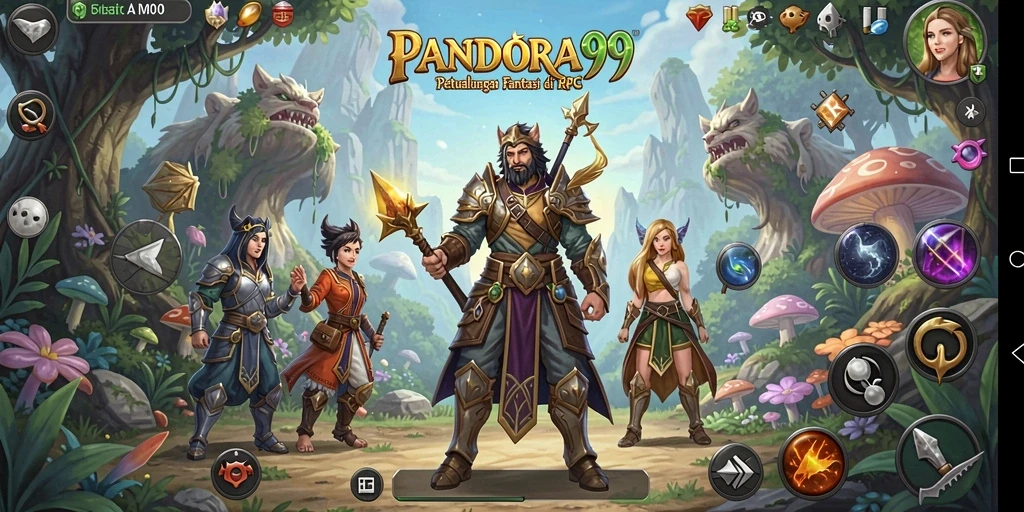 Tampilan gameplay PANDORA99 menunjukkan aksi seru dan petualangan RPG mendebarkan.