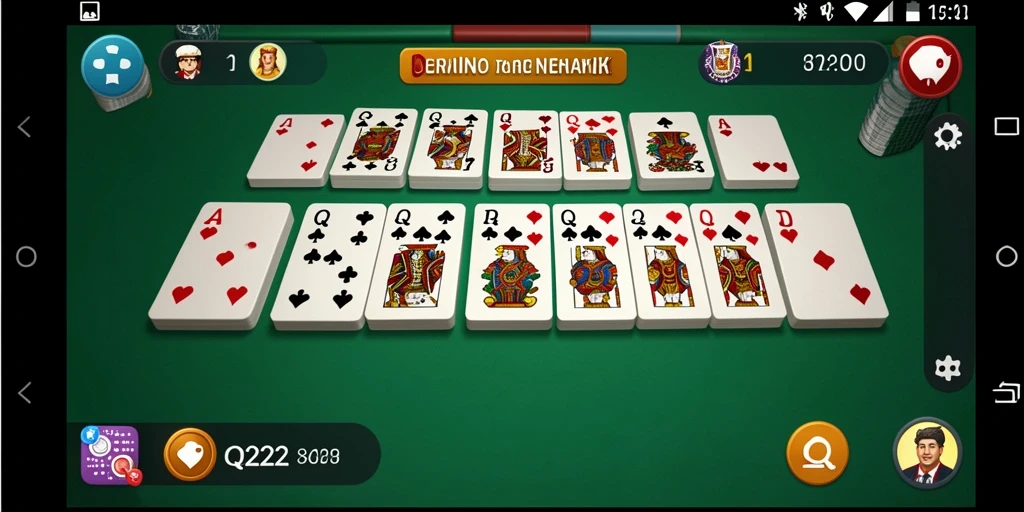 Tampilan gameplay seru dalam QQ222 dengan aksi domino yang cepat.