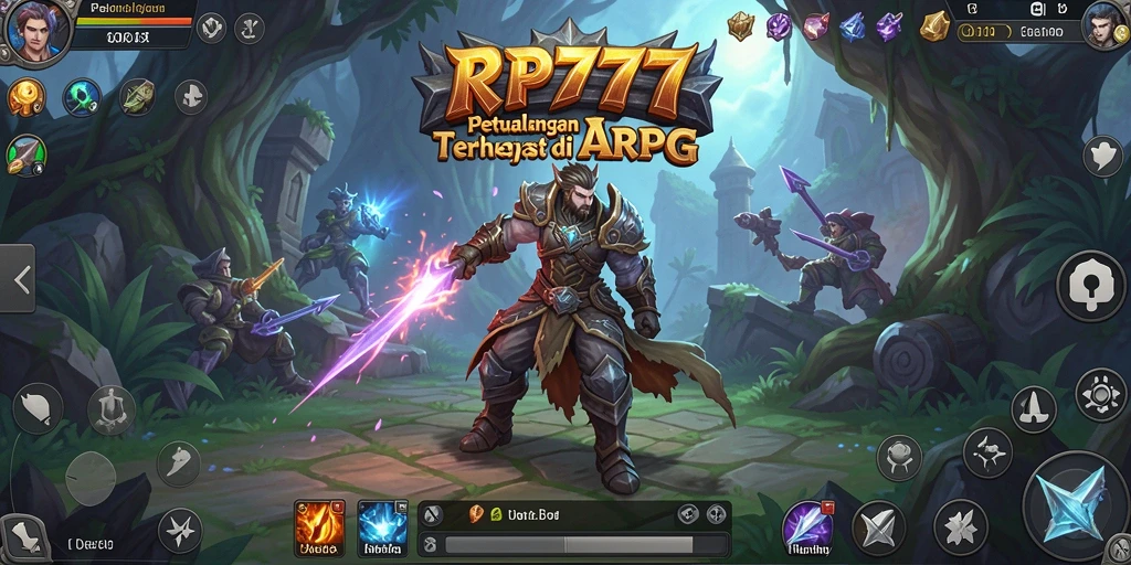Tangkapan layar gameplay RP777 dengan aksi seru dalam pertempuran ARPG.