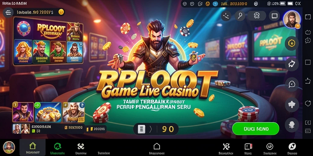 Tampilan gameplay Live Casino yang memukau di RPLOOT.