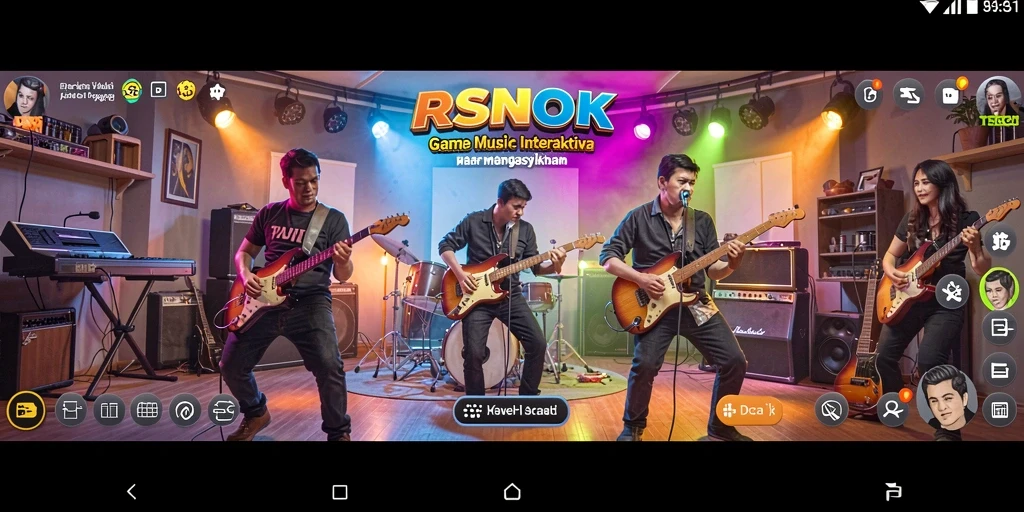 Screenshot permainan RSNOK menampilkan gameplay interaktif dan musik mendebarkan.