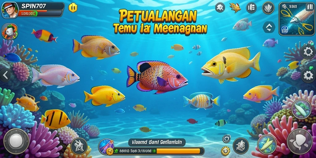 Screenshot SPIN707 menampilkan aksi seru menembak ikan dengan efek grafis yang menakjubkan.
