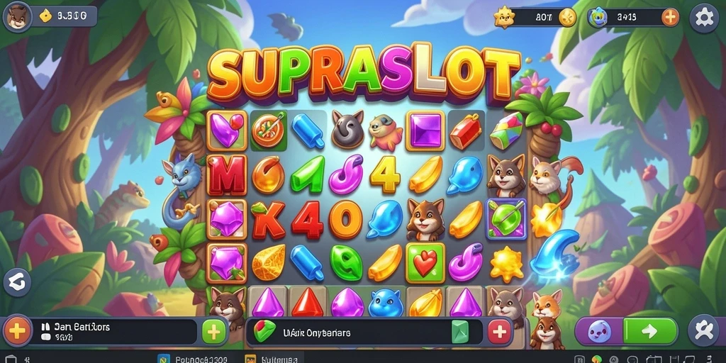 Screenshot menarik dari gameplay SUPRASLOT yang seru dan menantang.