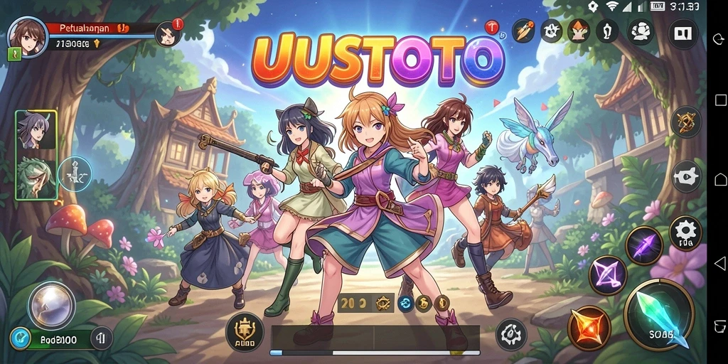 Gameplay seru di UUSTOTO menampilkan karakter anime favorit.