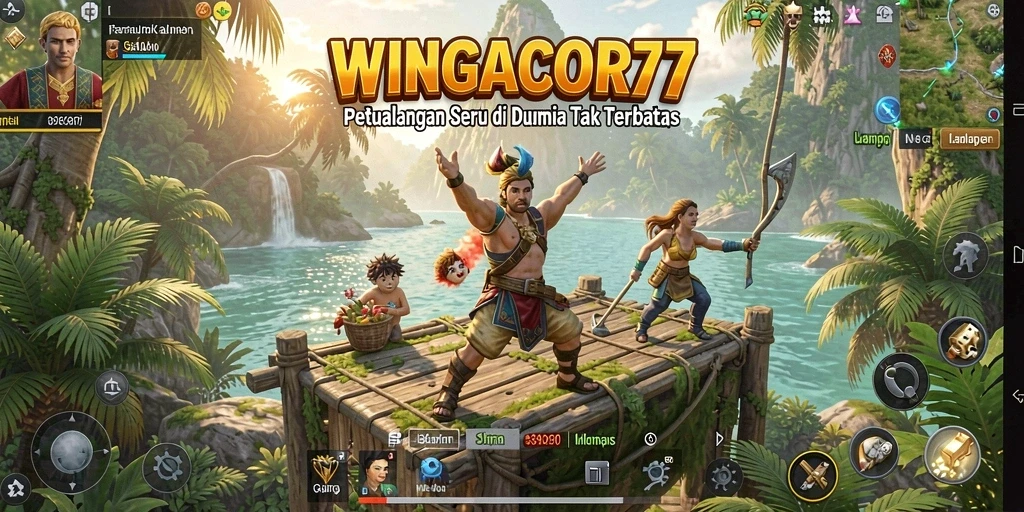 Gambaran gameplay WINGACOR77 dalam dunia petualangan yang luas.