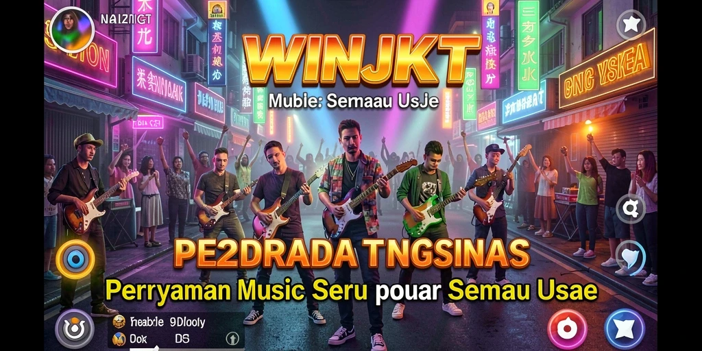 Screenshot gameplay WINJKT menampilkan pengalaman musik yang interaktif.