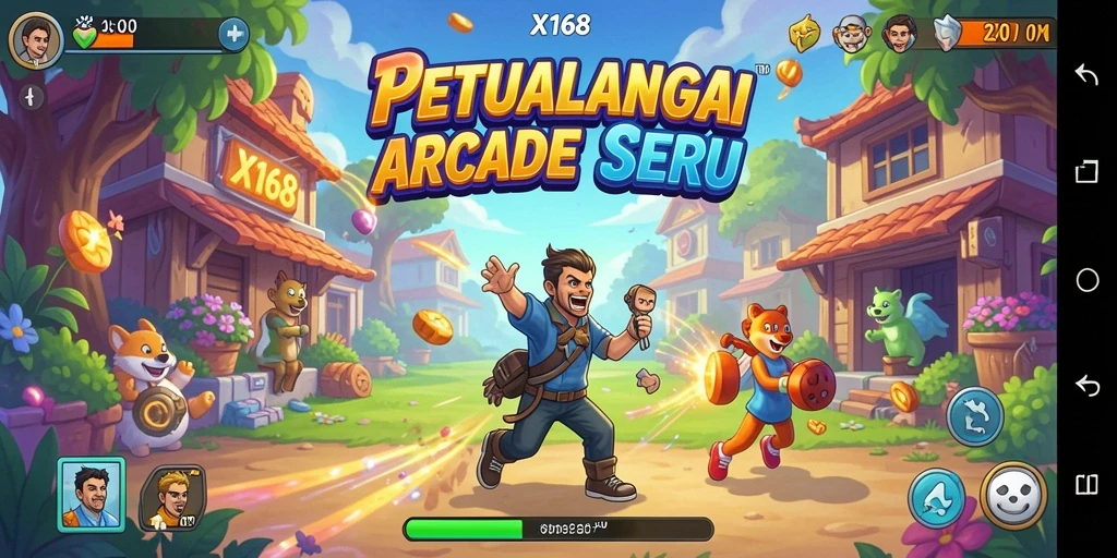 Tampilan gameplay X168 yang menarik dan penuh aksi.