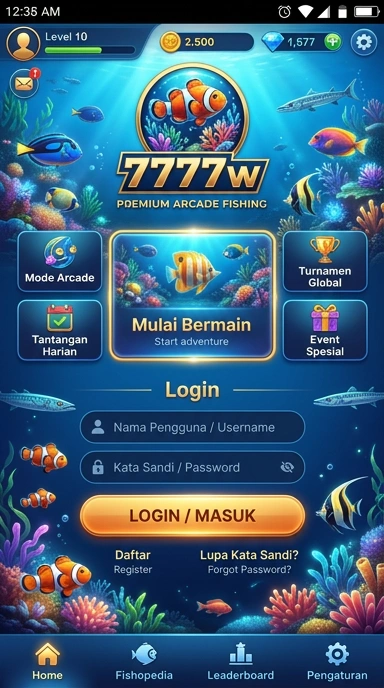Tampilan utama aplikasi 7777w yang user-friendly.
